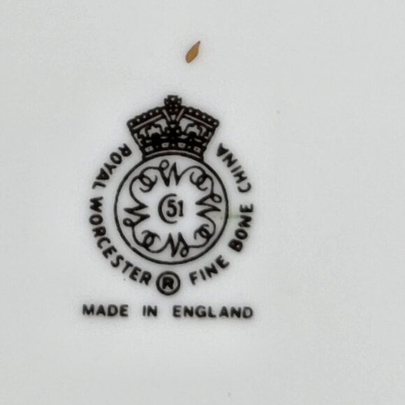 Royal Worcester Bone China Bone Rectangular Serving Tray Floral Design Gold Trim - Picture 8 of 12